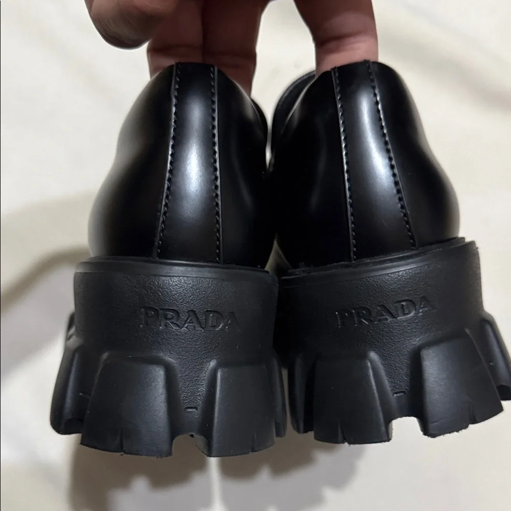 Prada Brushed leather Monolith loafers - Picture 3 of 10